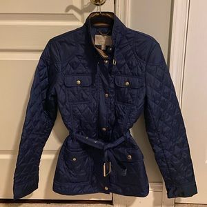 Banana republic blue quilted jacket- size M